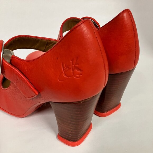 *BRAND NEW* Fluevog S/S 2014 Sopranos CAREY Mary Janes, Tomato Red, Size 9! HAWT - Picture 9 of 15